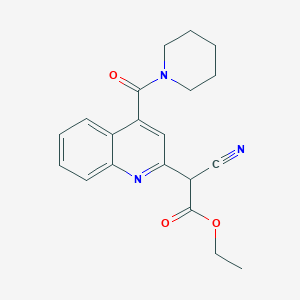 Ethyl alpha-cyano-4-(1-piperidinylcarbonyl)-2-quinolineacetate
