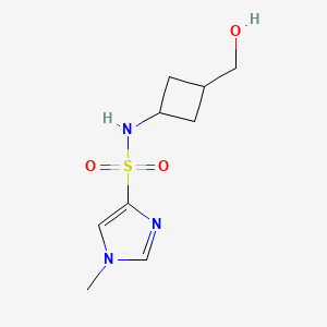 molecular formula C9H15N3O3S B7118700 N-[3-(hydroxymethyl)cyclobutyl]-1-methylimidazole-4-sulfonamide 