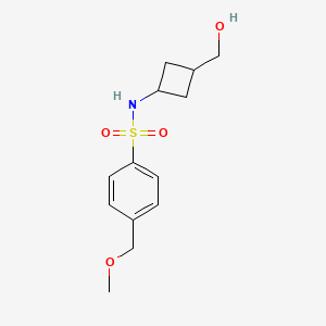 molecular formula C13H19NO4S B7118708 N-[3-(hydroxymethyl)cyclobutyl]-4-(methoxymethyl)benzenesulfonamide 