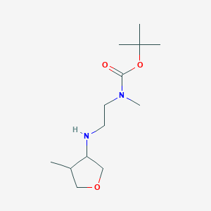 molecular formula C13H26N2O3 B7119355 tert-butyl N-methyl-N-[2-[(4-methyloxolan-3-yl)amino]ethyl]carbamate 