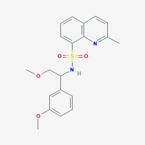 molecular formula C20H22N2O4S B7119611 N-[2-methoxy-1-(3-methoxyphenyl)ethyl]-2-methylquinoline-8-sulfonamide 
