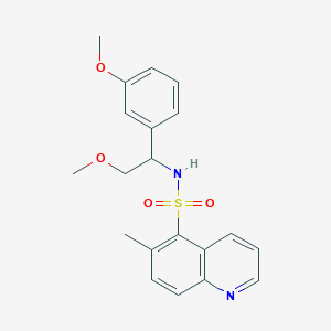 molecular formula C20H22N2O4S B7119616 N-[2-methoxy-1-(3-methoxyphenyl)ethyl]-6-methylquinoline-5-sulfonamide 