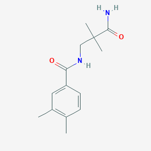 molecular formula C14H20N2O2 B7119842 N-(3-amino-2,2-dimethyl-3-oxopropyl)-3,4-dimethylbenzamide 