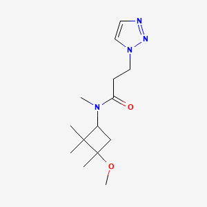 molecular formula C14H24N4O2 B7120318 N-(3-methoxy-2,2,3-trimethylcyclobutyl)-N-methyl-3-(triazol-1-yl)propanamide 
