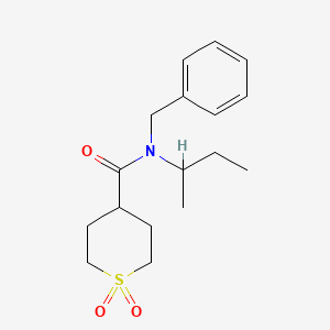 molecular formula C17H25NO3S B7120399 N-benzyl-N-butan-2-yl-1,1-dioxothiane-4-carboxamide 
