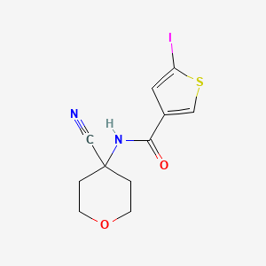 molecular formula C11H11IN2O2S B7120541 N-(4-cyanooxan-4-yl)-5-iodothiophene-3-carboxamide 