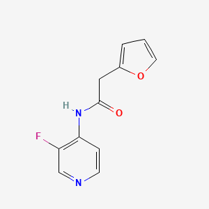 molecular formula C11H9FN2O2 B7120691 N-(3-fluoropyridin-4-yl)-2-(furan-2-yl)acetamide 