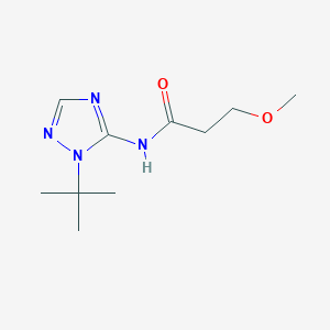 molecular formula C10H18N4O2 B7120777 N-(2-tert-butyl-1,2,4-triazol-3-yl)-3-methoxypropanamide 