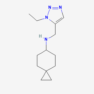 molecular formula C13H22N4 B7120814 N-[(3-ethyltriazol-4-yl)methyl]spiro[2.5]octan-6-amine 
