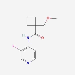 molecular formula C12H15FN2O2 B7120865 N-(3-fluoropyridin-4-yl)-1-(methoxymethyl)cyclobutane-1-carboxamide 