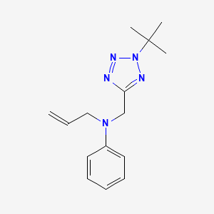 molecular formula C15H21N5 B7121000 N-[(2-tert-butyltetrazol-5-yl)methyl]-N-prop-2-enylaniline 