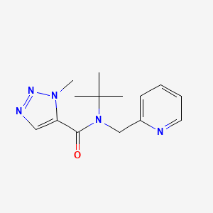 molecular formula C14H19N5O B7121043 N-tert-butyl-3-methyl-N-(pyridin-2-ylmethyl)triazole-4-carboxamide 