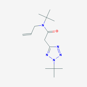 molecular formula C14H25N5O B7121119 N-tert-butyl-2-(2-tert-butyltetrazol-5-yl)-N-prop-2-enylacetamide 