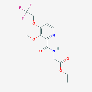 Glycine, N-[[3-methoxy-4-(2,2,2-trifluoroethoxy)-2-pyridinyl]carbonyl]-, ethyl ester