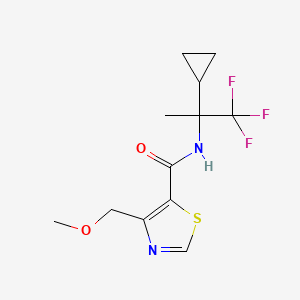 molecular formula C12H15F3N2O2S B7121512 N-(2-cyclopropyl-1,1,1-trifluoropropan-2-yl)-4-(methoxymethyl)-1,3-thiazole-5-carboxamide 