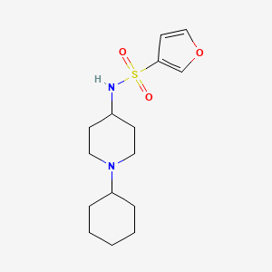 molecular formula C15H24N2O3S B7121581 N-(1-cyclohexylpiperidin-4-yl)furan-3-sulfonamide 