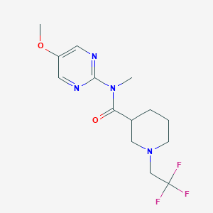 molecular formula C14H19F3N4O2 B7122045 N-(5-methoxypyrimidin-2-yl)-N-methyl-1-(2,2,2-trifluoroethyl)piperidine-3-carboxamide 