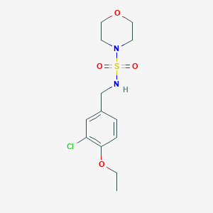 molecular formula C13H19ClN2O4S B7122148 N-[(3-chloro-4-ethoxyphenyl)methyl]morpholine-4-sulfonamide 