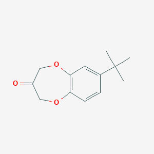 molecular formula C13H16O3 B071222 2H-1,5-Benzodioxepin-3(4H)-one, 7-(1,1-dimethylethyl)- CAS No. 195251-91-3