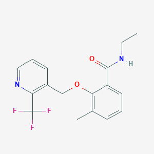 molecular formula C17H17F3N2O2 B7122249 N-ethyl-3-methyl-2-[[2-(trifluoromethyl)pyridin-3-yl]methoxy]benzamide 