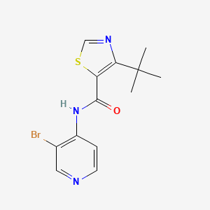 molecular formula C13H14BrN3OS B7122337 N-(3-bromopyridin-4-yl)-4-tert-butyl-1,3-thiazole-5-carboxamide 