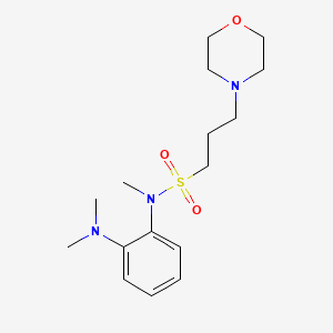 molecular formula C16H27N3O3S B7122408 N-[2-(dimethylamino)phenyl]-N-methyl-3-morpholin-4-ylpropane-1-sulfonamide 