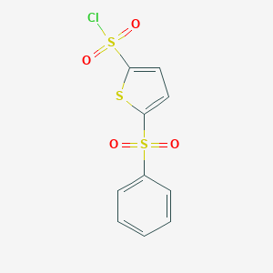 molecular formula C10H7ClO4S3 B071226 5-(Phenylsulfonyl)Thiophene-2-Sulfonyl Chloride CAS No. 166964-37-0