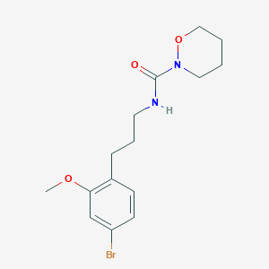 molecular formula C15H21BrN2O3 B7122903 N-[3-(4-bromo-2-methoxyphenyl)propyl]oxazinane-2-carboxamide 