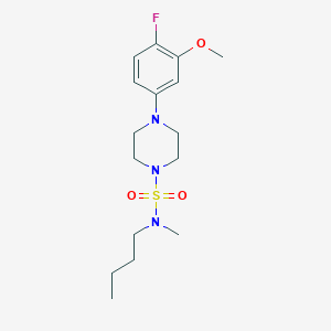 molecular formula C16H26FN3O3S B7122959 N-butyl-4-(4-fluoro-3-methoxyphenyl)-N-methylpiperazine-1-sulfonamide 