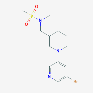 molecular formula C13H20BrN3O2S B7123107 N-[[1-(5-bromopyridin-3-yl)piperidin-3-yl]methyl]-N-methylmethanesulfonamide 
