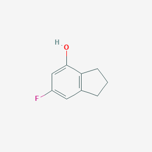 molecular formula C9H9FO B071234 6-fluoro-2,3-dihydro-1H-inden-4-ol CAS No. 161178-27-4