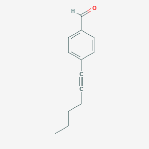 molecular formula C13H14O B071235 4-Hex-1-ynylbenzaldehyde CAS No. 175203-90-4