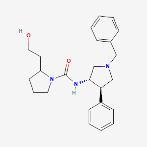 molecular formula C24H31N3O2 B7123911 N-[(3S,4R)-1-benzyl-4-phenylpyrrolidin-3-yl]-2-(2-hydroxyethyl)pyrrolidine-1-carboxamide 