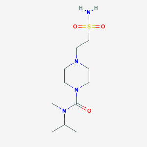 molecular formula C11H24N4O3S B7124081 N-methyl-N-propan-2-yl-4-(2-sulfamoylethyl)piperazine-1-carboxamide 