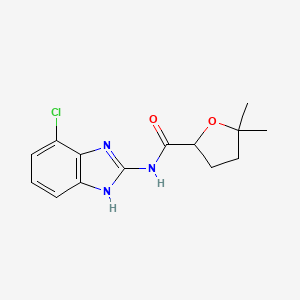 molecular formula C14H16ClN3O2 B7124139 N-(4-chloro-1H-benzimidazol-2-yl)-5,5-dimethyloxolane-2-carboxamide 