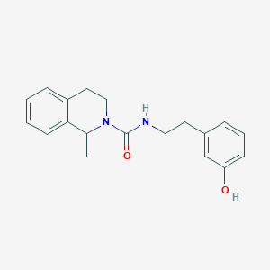 molecular formula C19H22N2O2 B7124140 N-[2-(3-hydroxyphenyl)ethyl]-1-methyl-3,4-dihydro-1H-isoquinoline-2-carboxamide 
