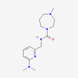 molecular formula C15H25N5O B7124204 N-[[6-(dimethylamino)pyridin-2-yl]methyl]-4-methyl-1,4-diazepane-1-carboxamide 