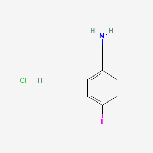 molecular formula C9H13ClIN B7124253 2-(4-Iodophenyl)propan-2-amine hydrochloride 