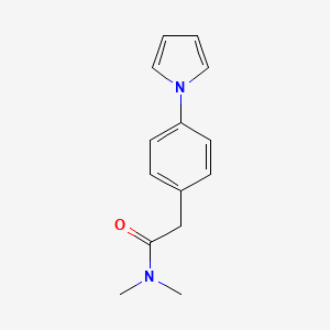 molecular formula C14H16N2O B7124310 N,N-dimethyl-2-(4-pyrrol-1-ylphenyl)acetamide 