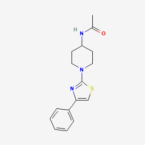 molecular formula C16H19N3OS B7124377 N-[1-(4-phenyl-1,3-thiazol-2-yl)piperidin-4-yl]acetamide 