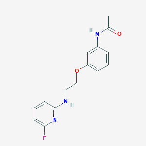 molecular formula C15H16FN3O2 B7124402 N-[3-[2-[(6-fluoropyridin-2-yl)amino]ethoxy]phenyl]acetamide 