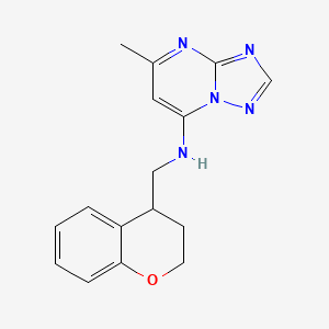 molecular formula C16H17N5O B7124521 N-(3,4-dihydro-2H-chromen-4-ylmethyl)-5-methyl-[1,2,4]triazolo[1,5-a]pyrimidin-7-amine 