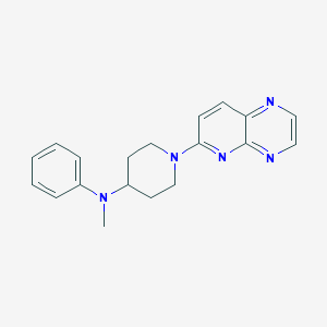 molecular formula C19H21N5 B7124699 N-methyl-N-phenyl-1-pyrido[2,3-b]pyrazin-6-ylpiperidin-4-amine 