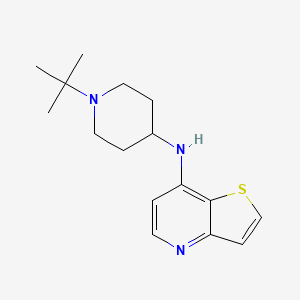molecular formula C16H23N3S B7124878 N-(1-tert-butylpiperidin-4-yl)thieno[3,2-b]pyridin-7-amine 