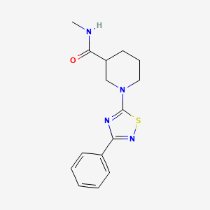 molecular formula C15H18N4OS B7124889 N-methyl-1-(3-phenyl-1,2,4-thiadiazol-5-yl)piperidine-3-carboxamide 