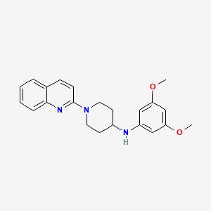 molecular formula C22H25N3O2 B7124963 N-(3,5-dimethoxyphenyl)-1-quinolin-2-ylpiperidin-4-amine 