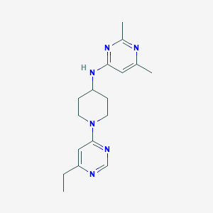 molecular formula C17H24N6 B7125029 N-[1-(6-ethylpyrimidin-4-yl)piperidin-4-yl]-2,6-dimethylpyrimidin-4-amine 