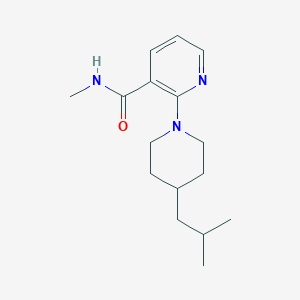 molecular formula C16H25N3O B7125270 N-methyl-2-[4-(2-methylpropyl)piperidin-1-yl]pyridine-3-carboxamide 