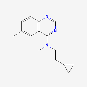 molecular formula C15H19N3 B7125593 N-(2-cyclopropylethyl)-N,6-dimethylquinazolin-4-amine 