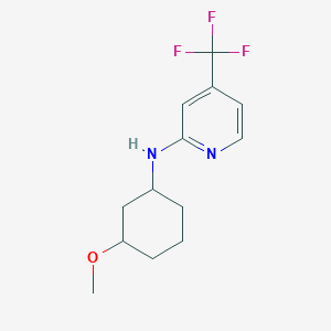 molecular formula C13H17F3N2O B7125604 N-(3-methoxycyclohexyl)-4-(trifluoromethyl)pyridin-2-amine 